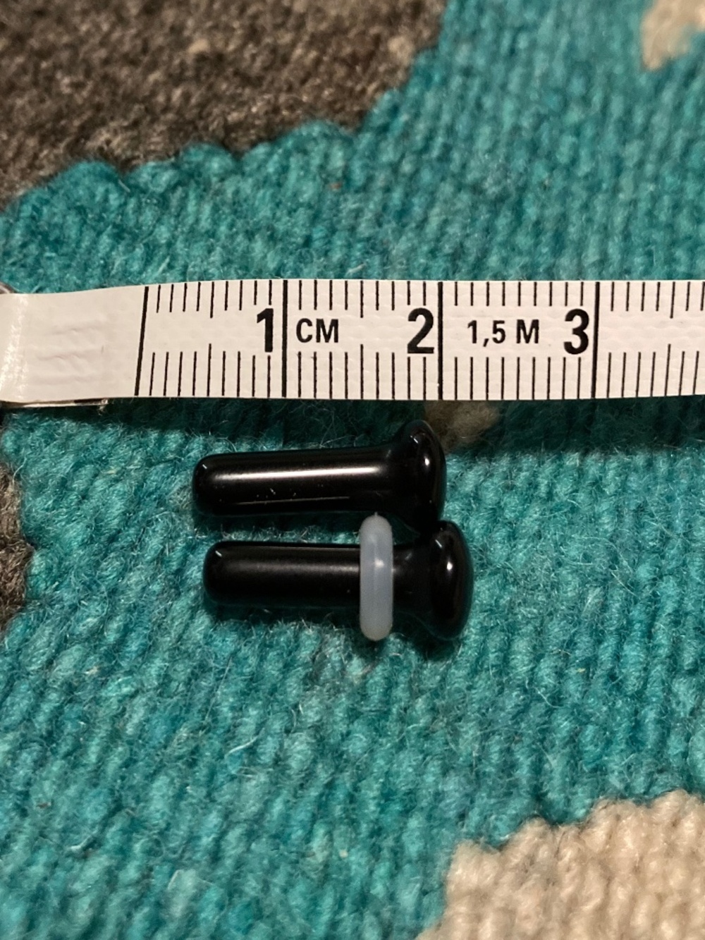 gorilla glass -glass black flat single flare plug 6g